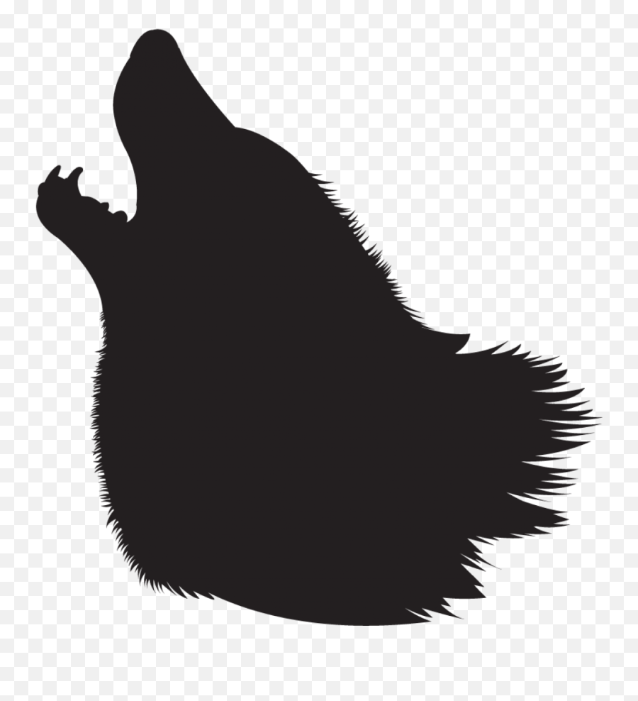 Silhouette Clip Art - Howling Wolf Head Silhouette Emoji,Porcupine Emoji