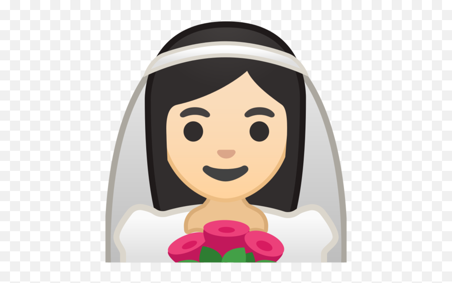 Light Skin Tone Emoji - Bride Emoji,Bride And Groom Emoji