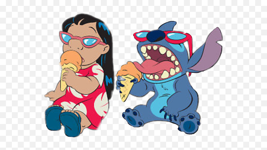 Lilo And Stitch Stitch Ice Cream Disney - Lilo And Stitch Png Emoji,Lilo And Stitch Emoji