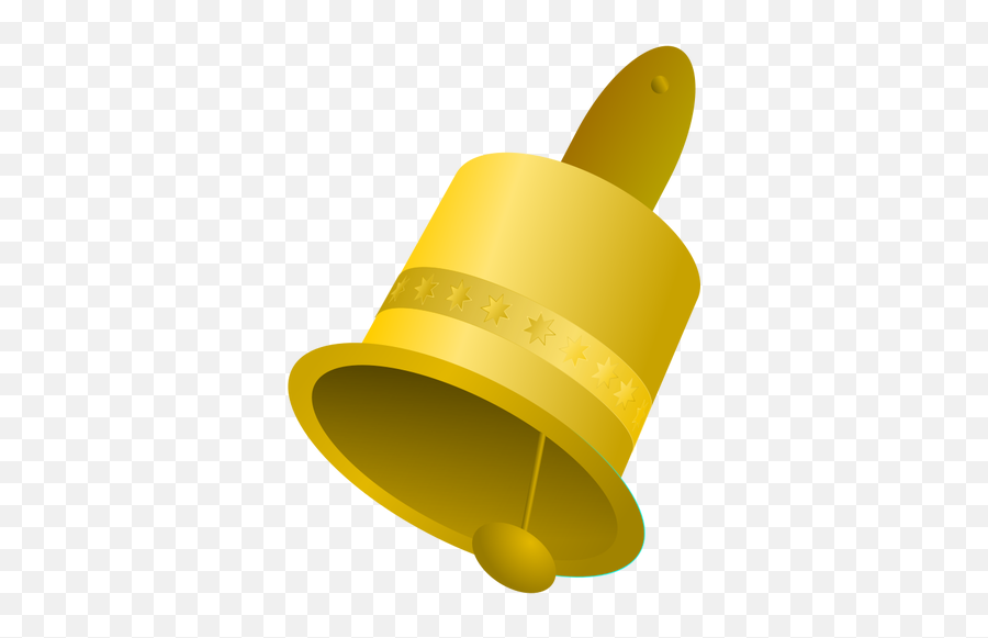 Gold Christmas Bell Vector - Vianoný Zvonek Png Emoji,Christmas Present Emoji