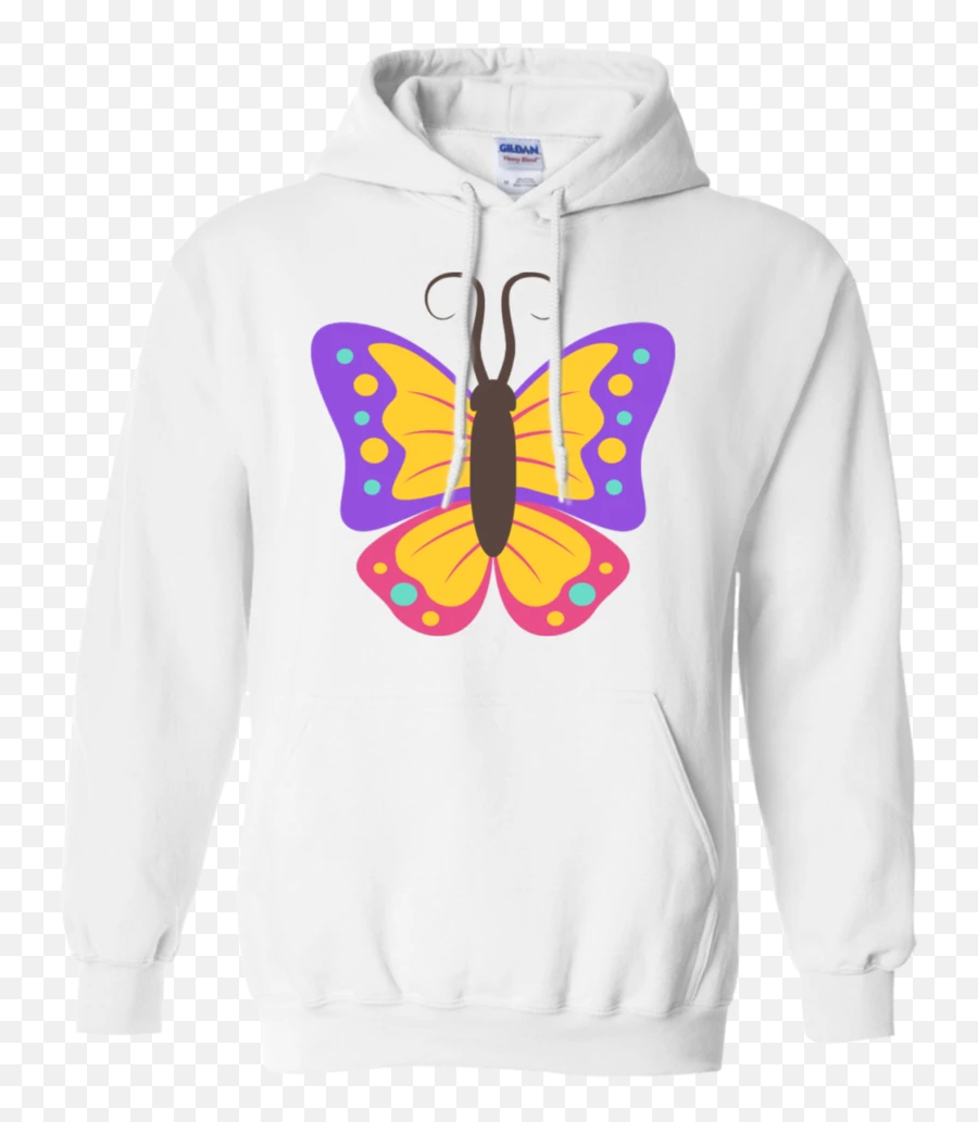 Beautiful Butterfly Emoji Hoodie - Animals Emoji,Butterfly Emoji