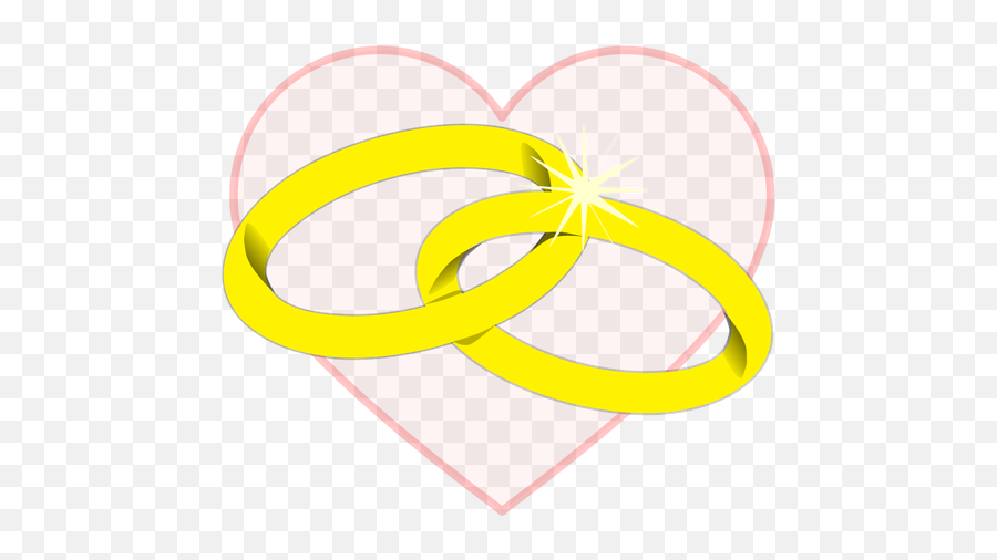 Heart And Wedding Rings - Wedding Rings Clip Art Emoji,Wedding Ring Emoji