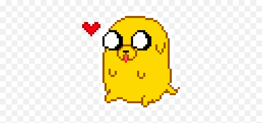 Wagging - Adventure Time Jake Pixel Emoji,Tongue Wagging Emoticon ...