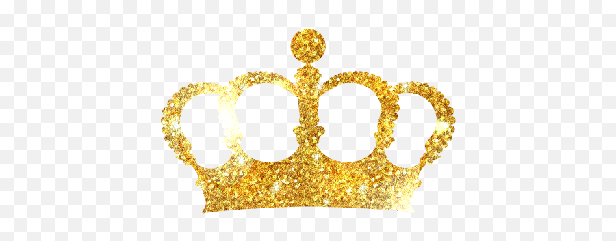 Gold Golden Glitter Sparkling Crown Tiara Royal King - Tiara Emoji,Royal Emoji