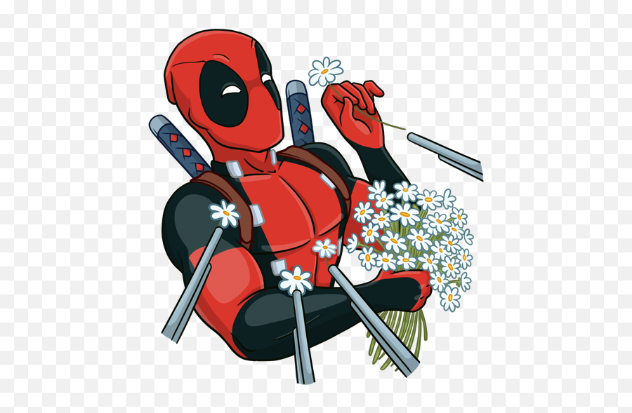 Vk Sticker 31 From Collection Deadpool Download For Free Emoji,Deadpool Emojis