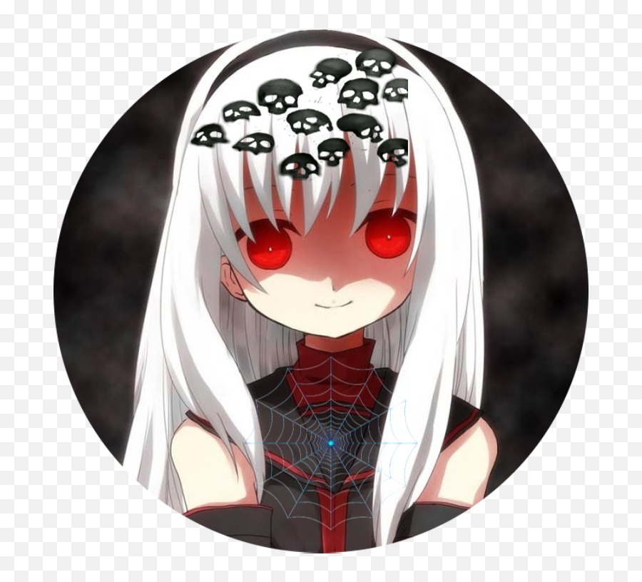 Dark Creepy Anime Icon Sticker By Fandoms - Insanity Anime Girl Emoji,Creepy Emojis
