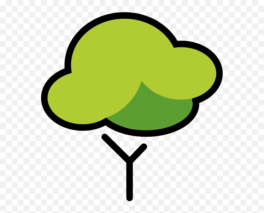 Deciduous Tree Emoji Clipart - Emoji Arbre,Emoji Tree