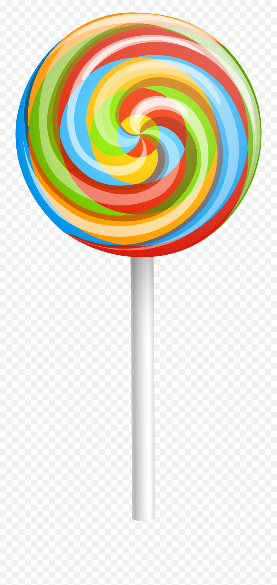 Rainbow Swirl Lollipop Clip Art Image - Lollipop Clipart Emoji,Lolipop Emoji