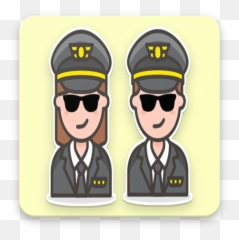 Aviation Stickers - Police Officer Emoji,Pilot Emoji