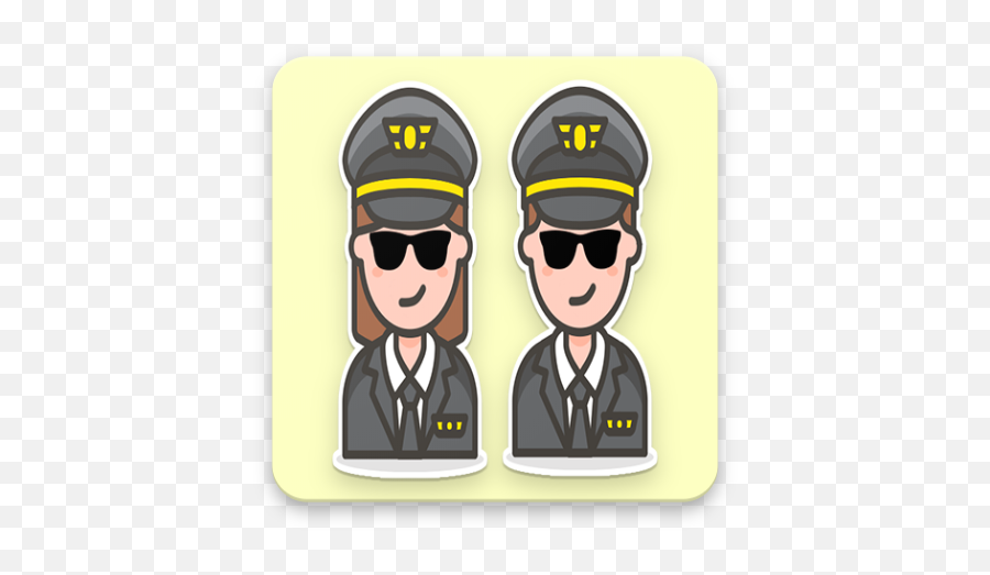 Aviation Stickers - Police Officer Emoji,Pilot Emoji