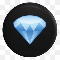 Text Emoji Diamond Jeep Camper Spare Tire Cover Custom Size - Circle,Diamond Emoji