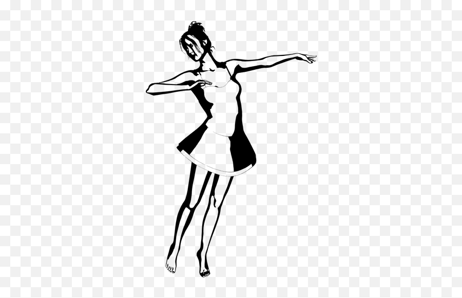Female Dancer Sketch - Dancer Background Transparent Png Drawing Emoji,Jazz Hands Emoji