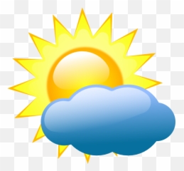 Summer Sun And Cloud Clip Art - Weather Emoji