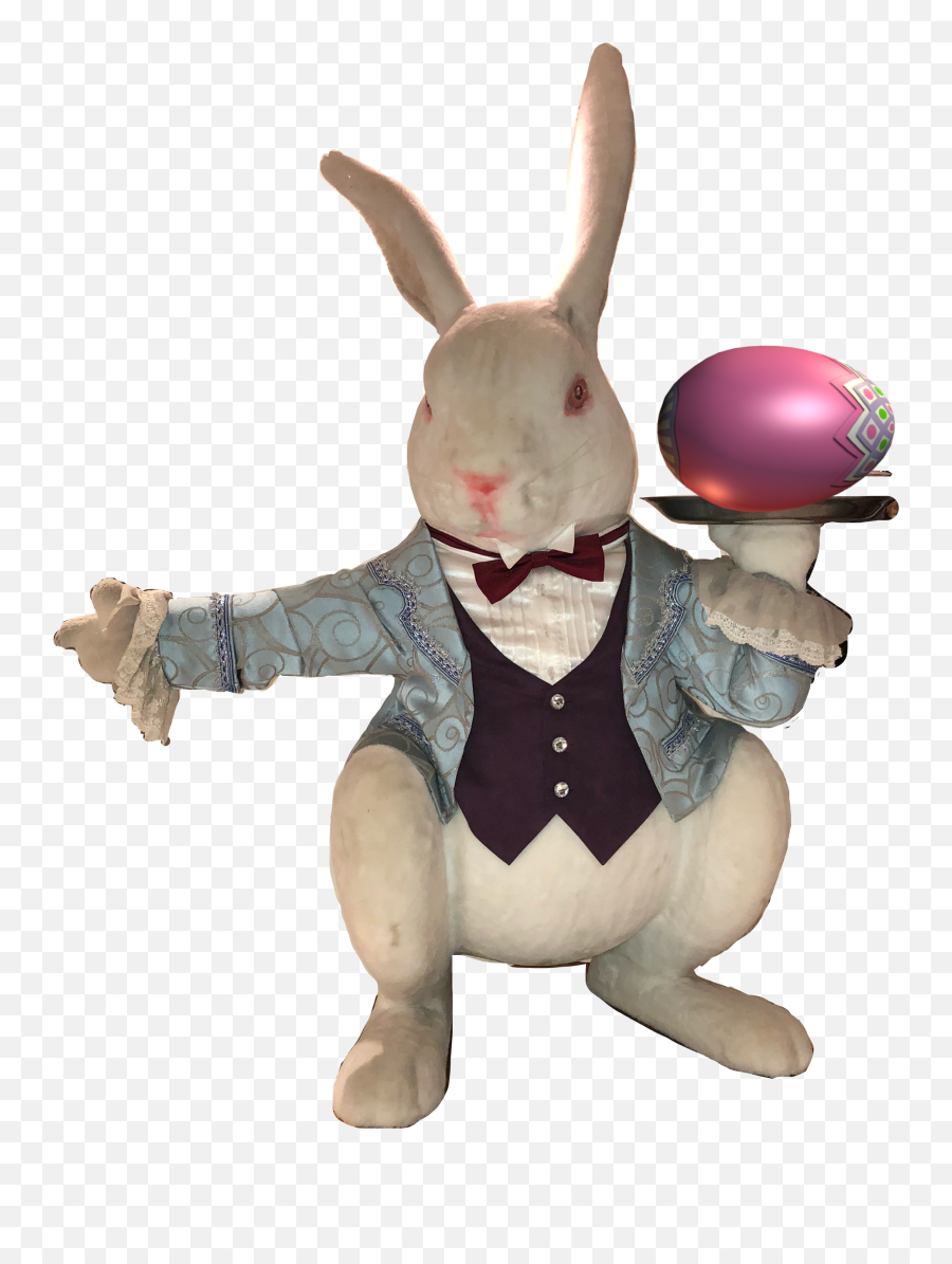 Easter Bunny Rabbit Egg Waiter Toy Cute - Domestic Rabbit Emoji,Emoji Rabbit And Egg