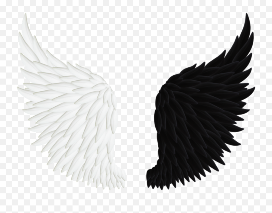 Angle Wings Devilwings Heaven Hell - Realistic Angel Wing Halo Angel Emoji,Emoji Heaven And Hell