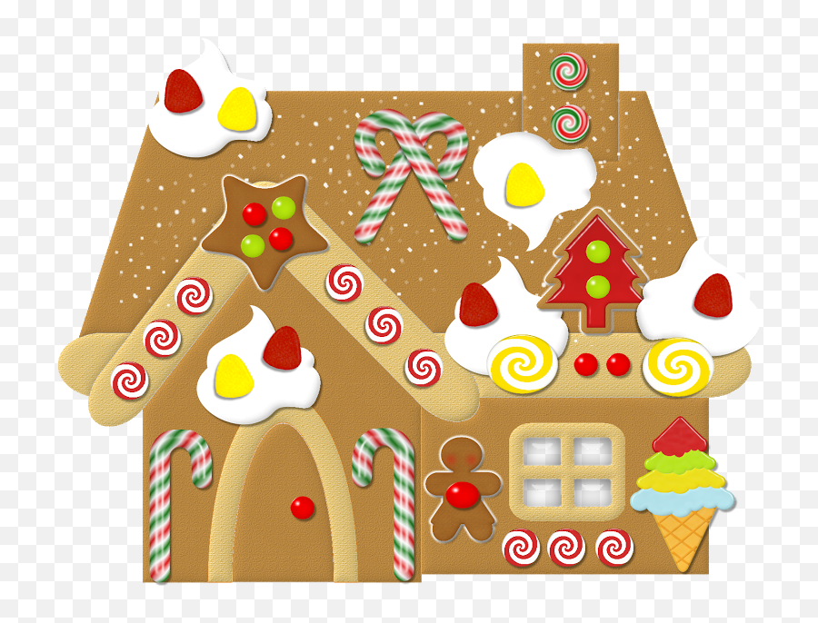 House Clipart Gingerbread Man House Gingerbread Man - Gingerbread House Clipart Emoji,Gingerbread Man Emoji
