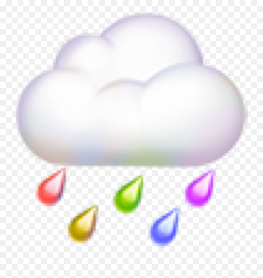 Raining Rainbow Emoji Cloud Overlay Overlays Cute Aesth - Pink Cloud Emoji,Raining Emoji