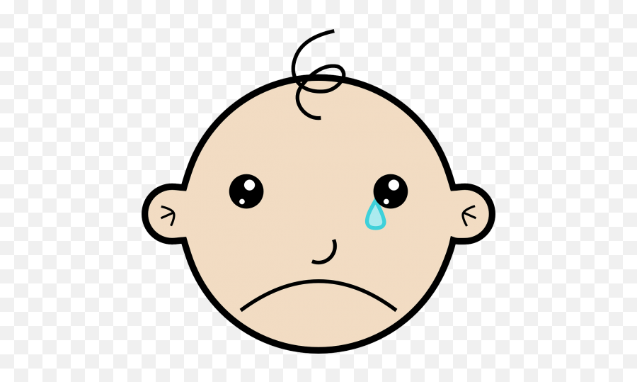 Crying Baby Face Head People - Feeling Sad Good Morning Emoji,Sob Emoji