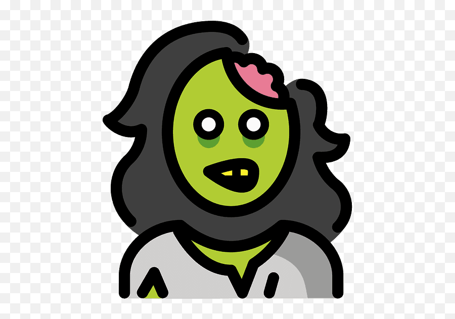 Woman Zombie Emoji Clipart Free Download Transparent Png - Zombie,I See Dead People Emoji