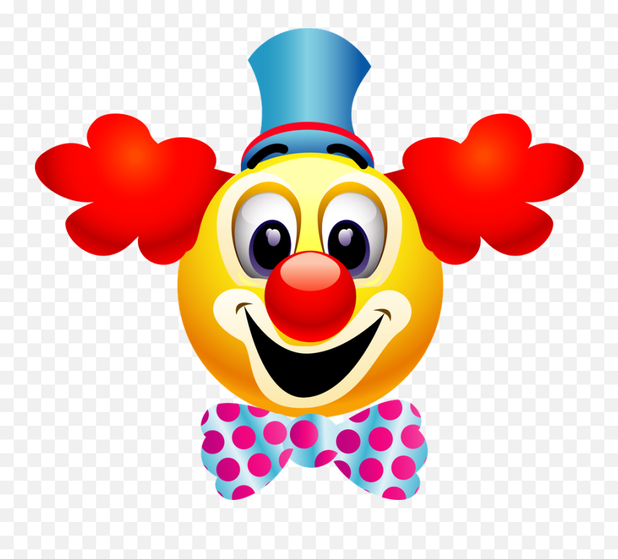 Cute Clown Face Clipart Emoji,Circus Emoji