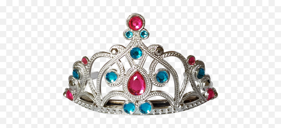 Silver Blue And Pink Princess Crown - Solid Emoji,Princess Crown Emoji
