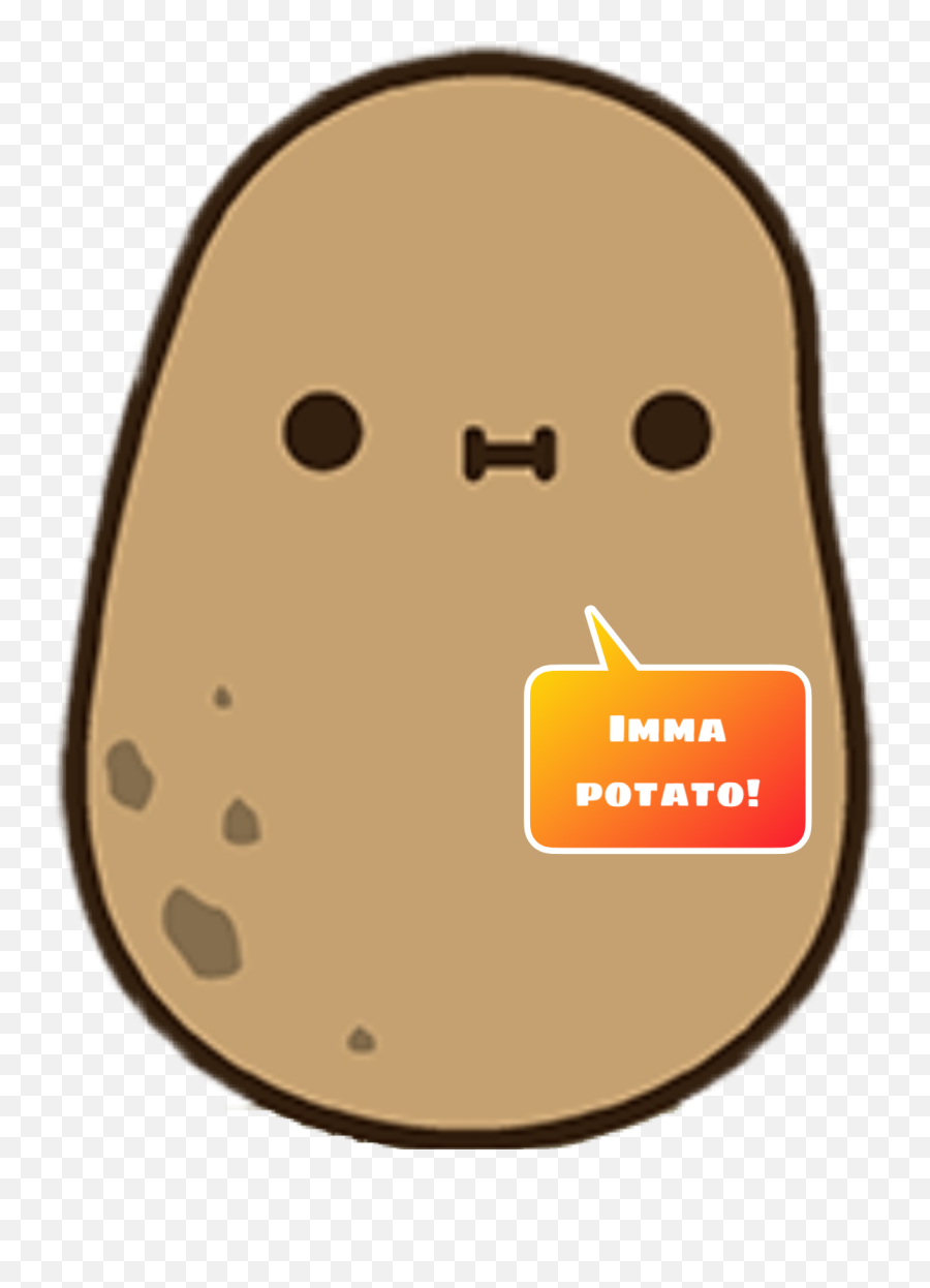 Potato Imma Sticker By Demcookie - Transparent Potato With A Face Emoji,Imma Be Emoji