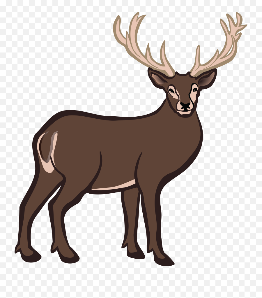 957 Buck Free Clipart - Clip Art Deer Buck Emoji,Deer Hunting Emoji