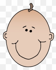 Baby Boy Face Clipart - Head Black And White Emoji