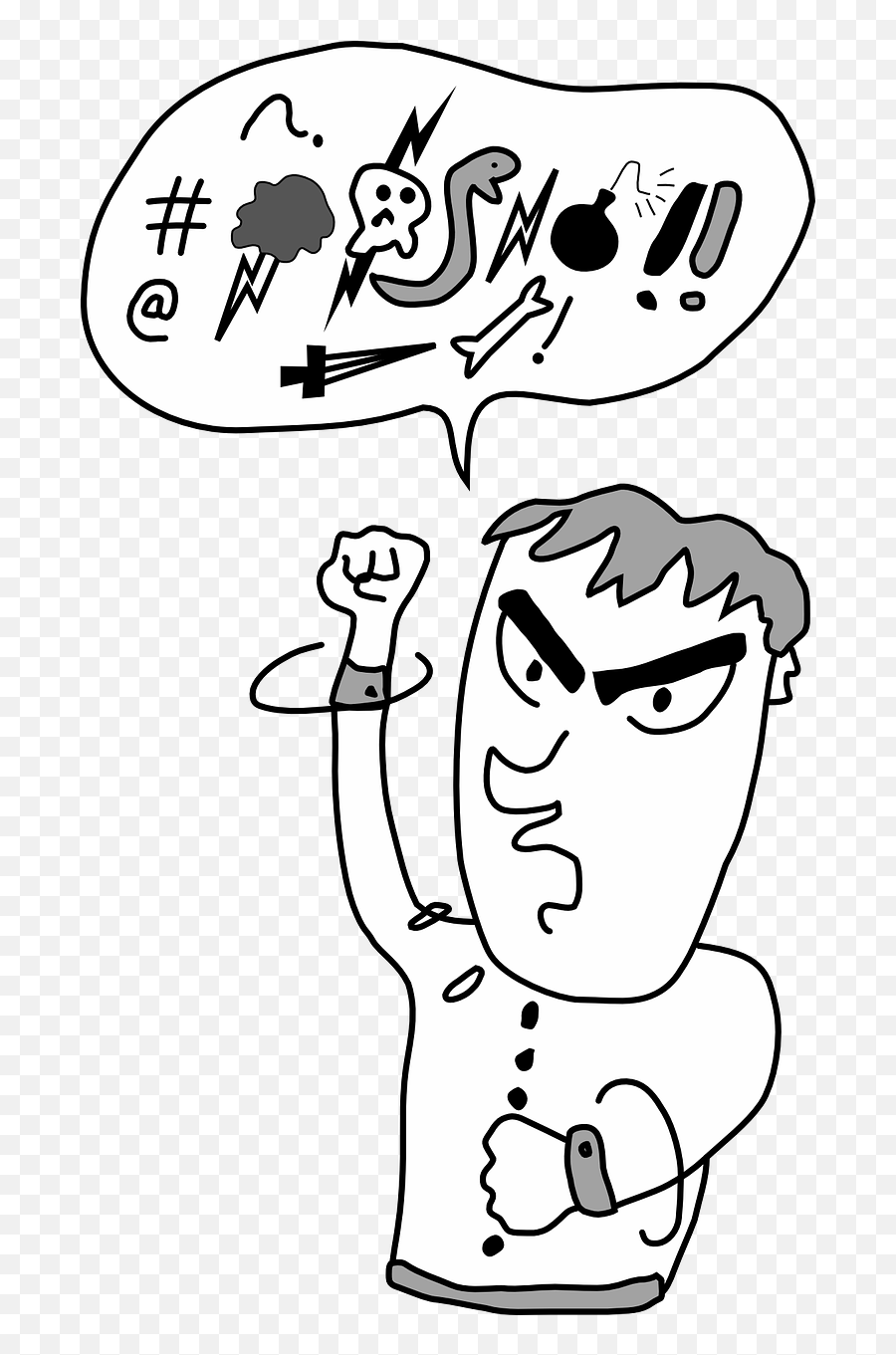 Swearing Profanity Cursing Curse Bad Language - Swear Clipart Emoji,B Emoji