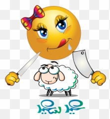 Girl Eats Sheep Smiley Emoticon Clipart - Emoticon Emoji,Sheep Emoticon