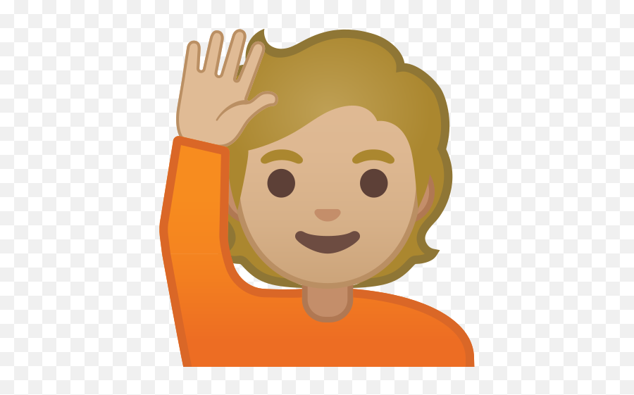 Medium - Raising Hand Emoji,Person Raising Hand Emoji