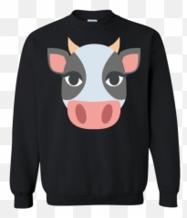 Cow Face Emoji Sweatshirt - Friends Ugly Christmas Sweaters,Emoji Cow