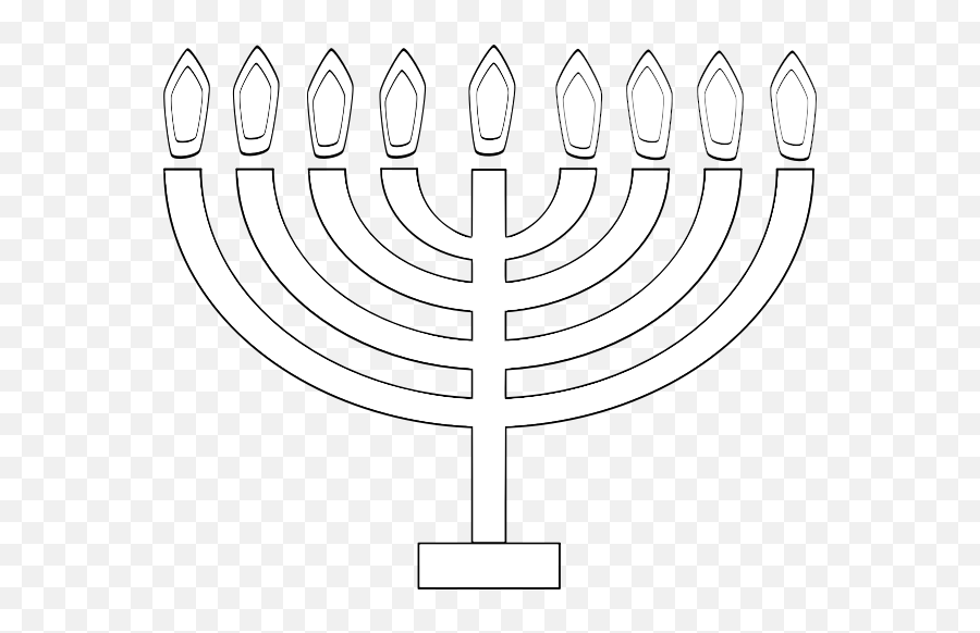 Outline Of 9 Candle Chanukkah Lighting - Hanukkah Celebration Flier Emoji,Cinco De Mayo Emoticons
