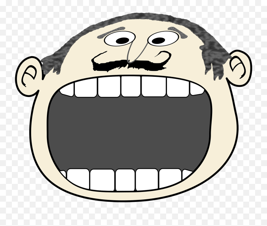 Announcement Border Cartoon Frame - Face Big Mouth Cartoon Emoji,Microphone Girl Hand Notes Emoji