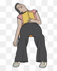 Sleeping Reading Woman Reader Book - Emoji