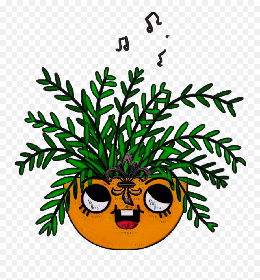 Cartoony Smileyface Pottedplants - Clip Art Emoji,Fleur De Lis Emoticon