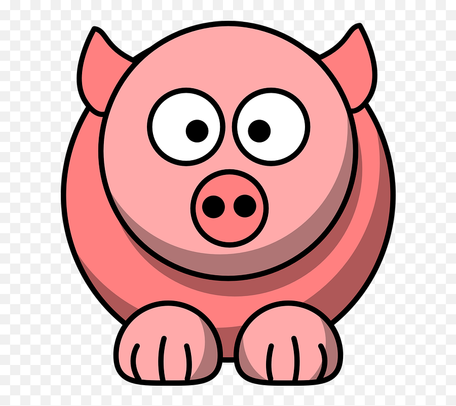 Animal Pig Pink - Cartoon Pig Clipart Emoji,Pig Emoticon Facebook