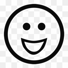 Black Outline Emoji Png Transparent - Smiley