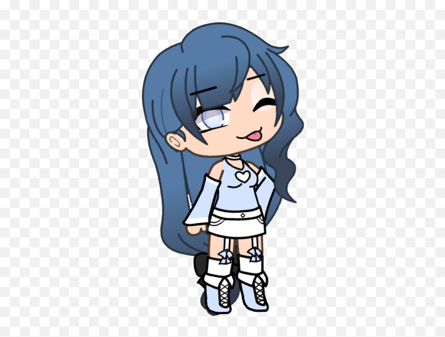 Cute Blue Sassy Gachalife Gachalifegirl Eyeshadow Girl - Gacha Life Sassy Girl Outfits Emoji,Sassy Girl Emoji