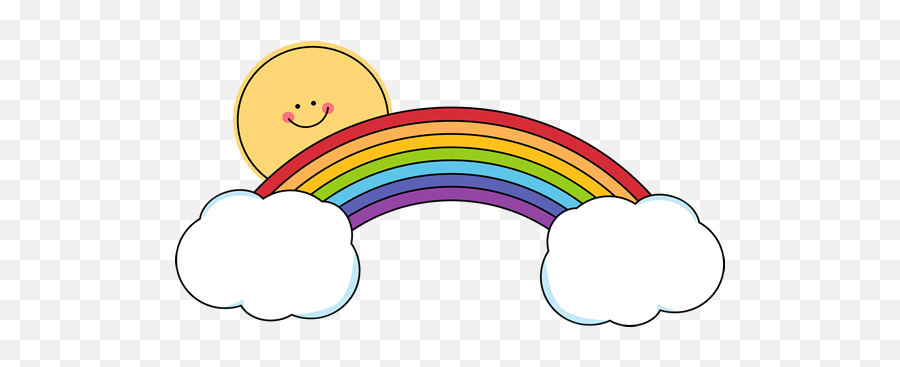 Sun And Rainbow Clip Art My Cute Love Rainbow Kids - Cute Clipart Rainbow Emoji,Rain Cloud Emoji