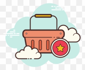 Shopping Basket Star Icon - Free Download Png And Vector Aesthetic Folder Icon Png Emoji,Basket Emoji