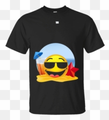 Cool Shades Emoji On Beach T Shirt - Mickey Mouse Gucci Logo