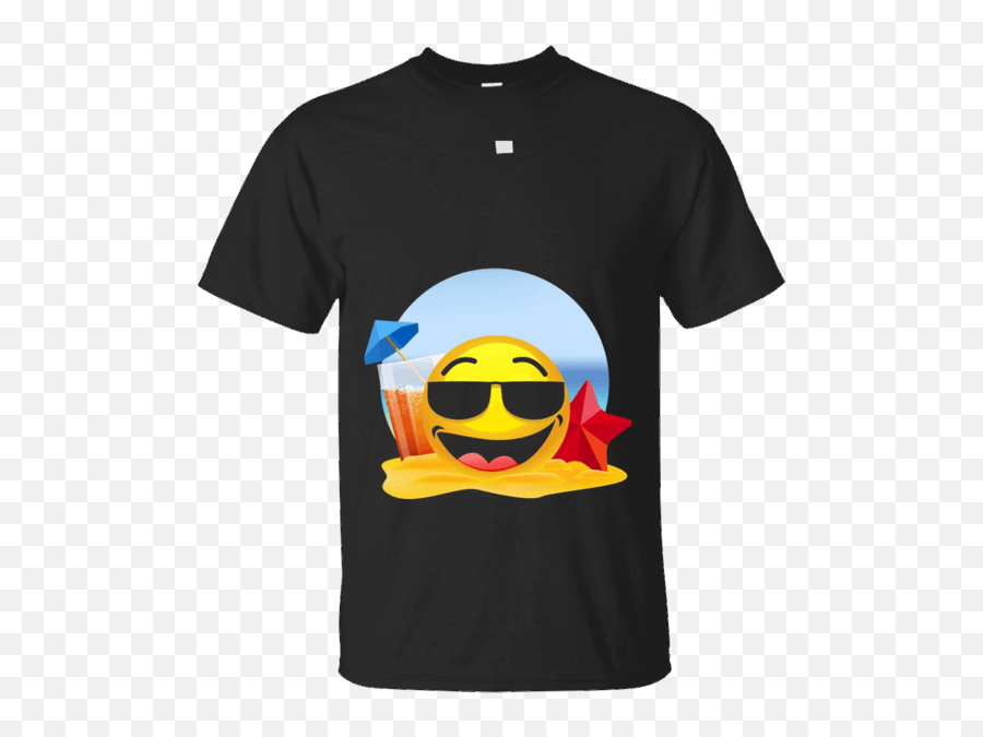 Cool Shades Emoji On Beach T Shirt - Mickey Mouse Gucci Logo,Emoji With Shades