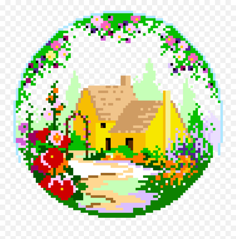 House Pixel Art Maker - Circle Emoji,House Emoticon