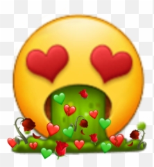 Emoji Emotions Love Heart Puke - Sticker By Marta Clown,Puking Emoji Gif