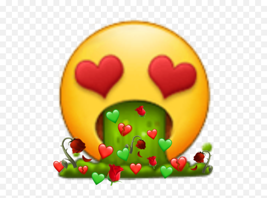 Emoji Emotions Love Heart Puke - Sticker By Marta Clown,Puking Emoji Gif