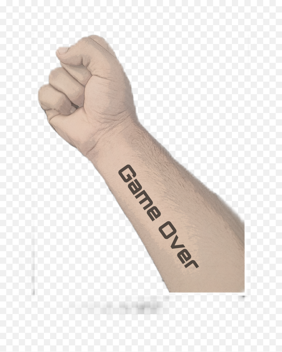 Hand Arm Tattoo - Hand Emoji,Cross Arm Emoji