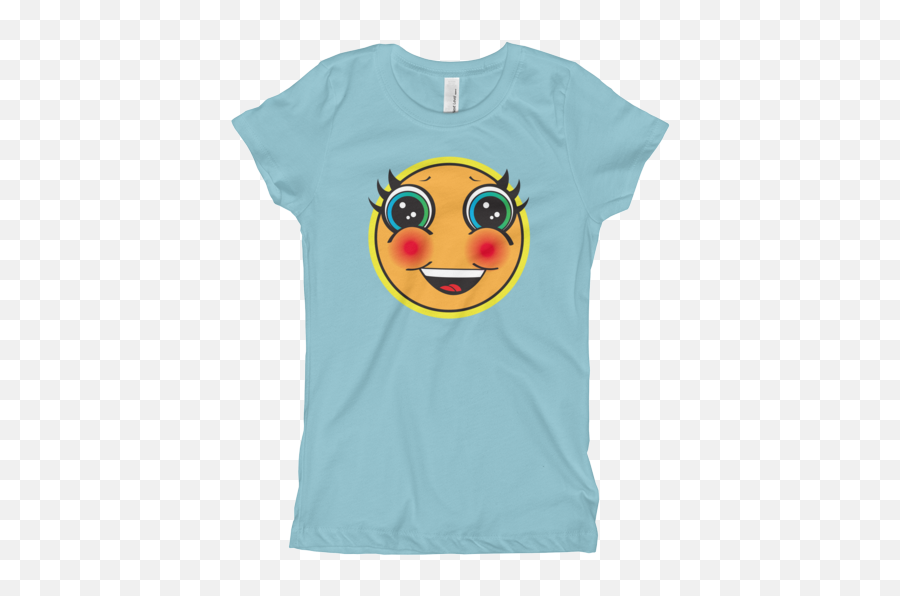 Smile Big Girlu0027s T - Shirt Sold By Cae Graphic Design Emoji,Green With Envy Emoticon