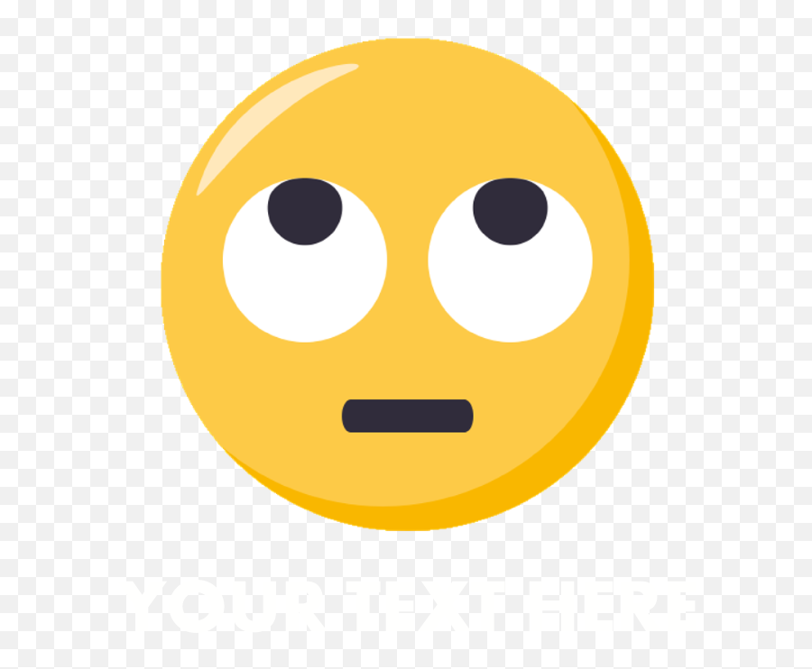Eye Roll Emoji Personalized Apron - Smiley,Navy Emoji