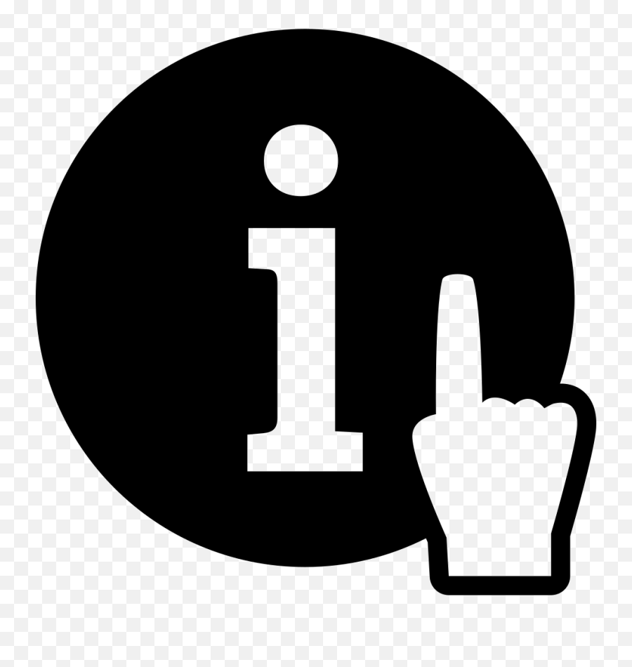 Help Information Button With A Hand With A Finger Pointing - Information Hand Icon Emoji,Pointing Finger Emoticon